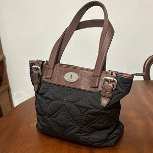 Fossil Key-Per Quilted Shoulder Bag